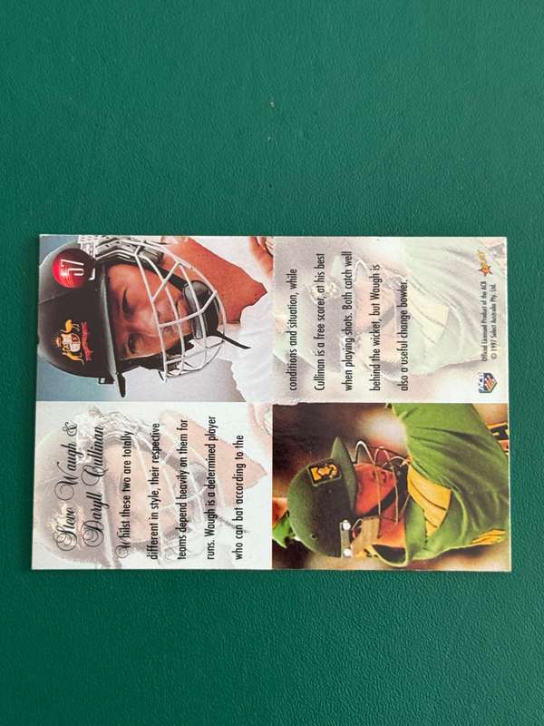Cricket Card - *SIGNED* Daryll Cullinan/Steve Waugh 1997 Select Cricket Card