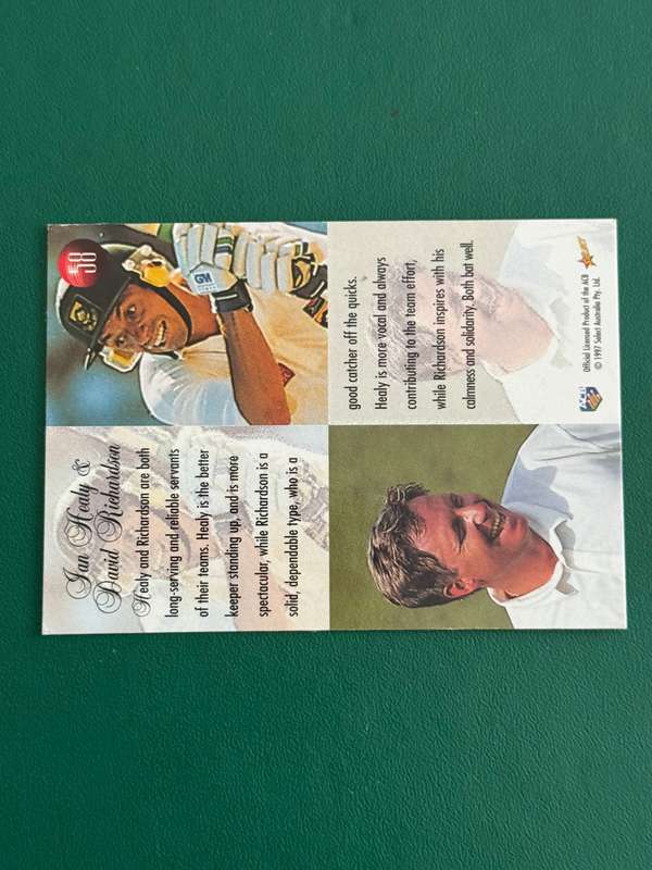 Cricket Card - Ian Healey/Dave Richardson 1997 Select Cricket Card