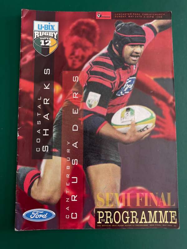 Rugby Programme - Crusaders vs Sharks 24/05/1998