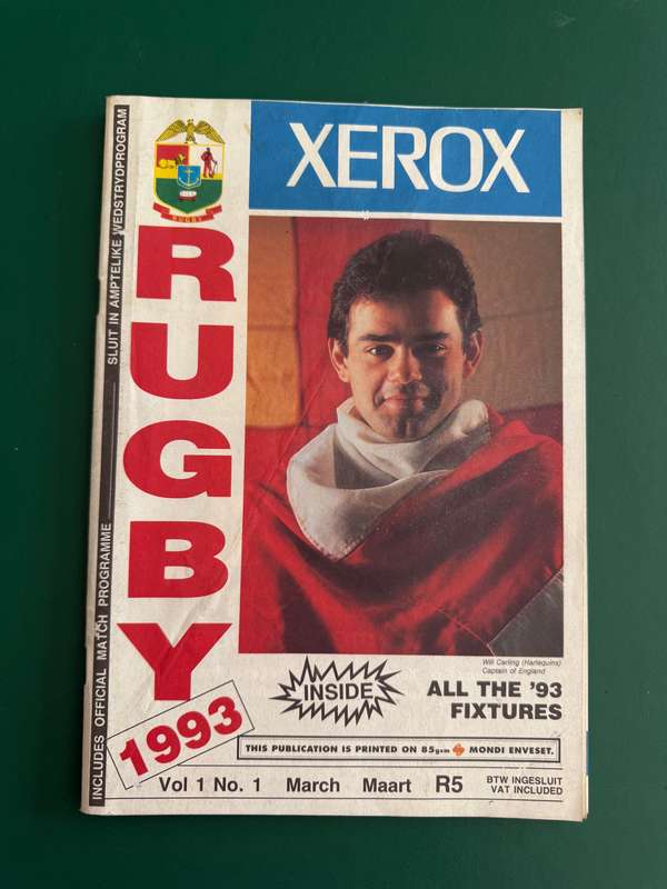 Rugby Programme - Northern-Transvaal vs Rest of South-Africa March 1993