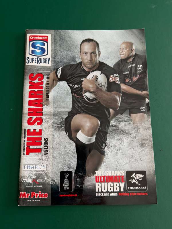 Rugby Programme - Sharks vs Lions 9/04/2011