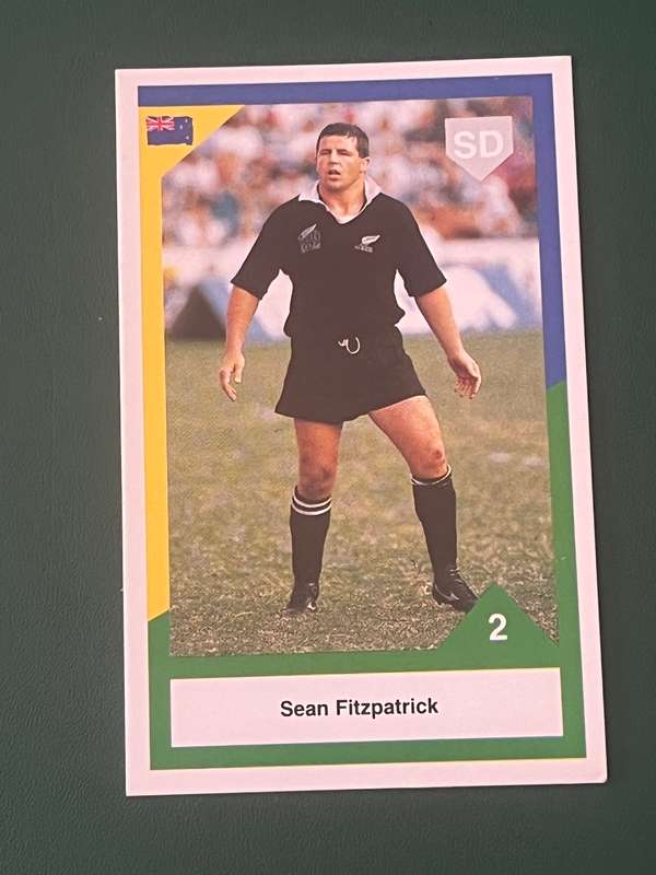 Rugby Card - Sean Fitzpatrick 1992 Sports Deck Rugby Card