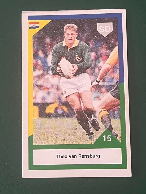 Rugby Card - Theo van Rensburg 1992 Sports Deck Rugby Card (vs Aus)