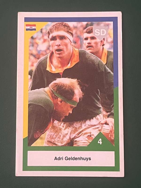 Rugby Card - Adri Geldenhuys 1992 Sports Deck Rugby Card (vs Aus)