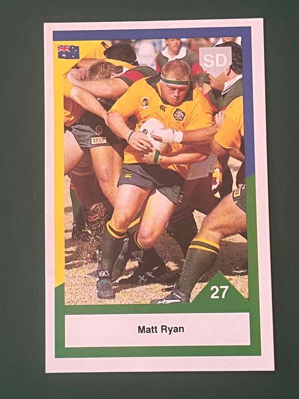 Rugby Card - Matt Ryan 1992 Sports Deck Rugby Card