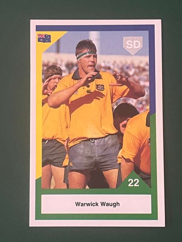 Rugby Card - Warwick Waugh 1992 Sports Deck Rugby Card