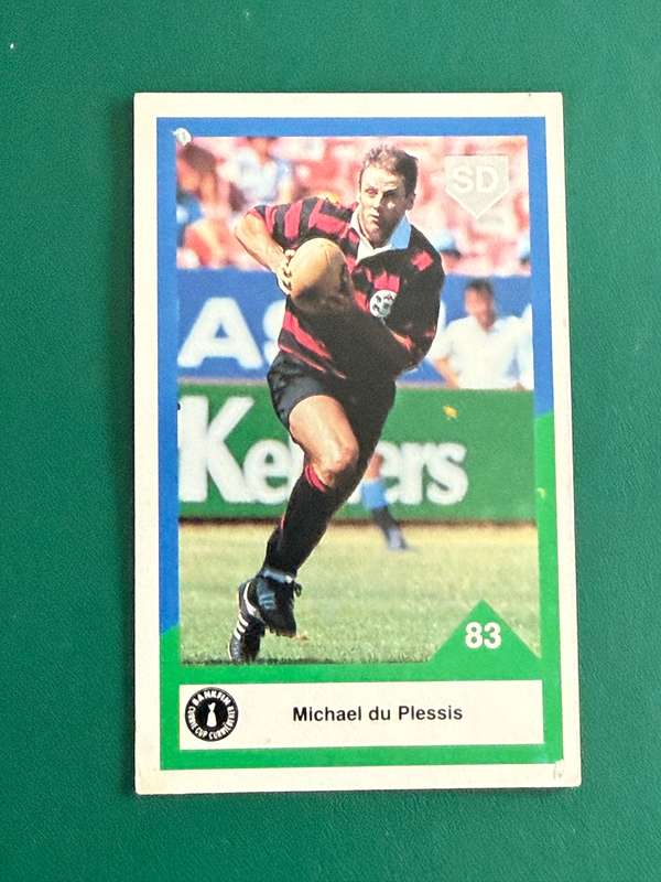 Rugby Card - Michael du Plessis 1992 Sports Deck Rugby Card