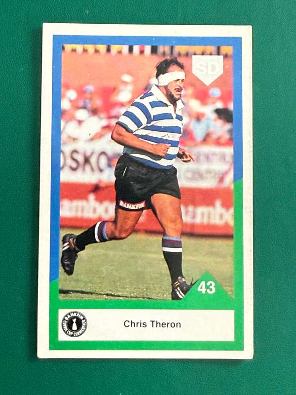 Rugby Card - Chris Theron 1992 Sports Deck Rugby Card