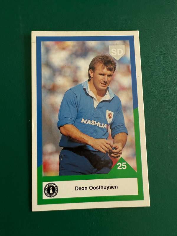 Rugby Card - Deon Oosthuysen 1992 Sports Deck Rugby Card