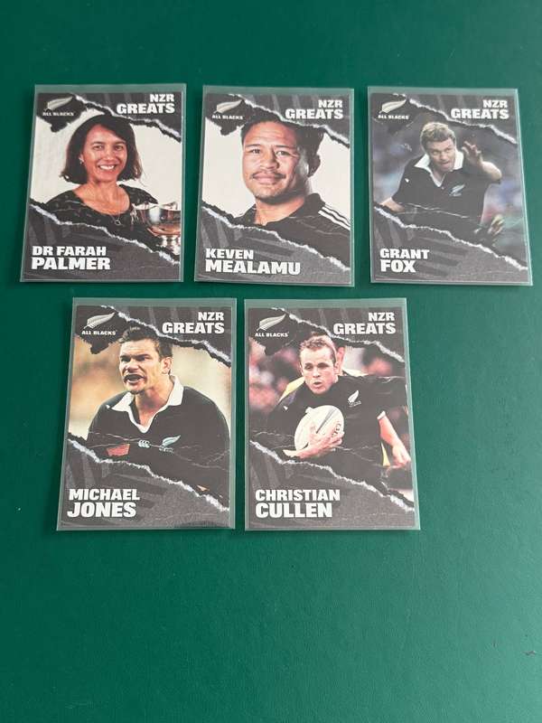 Rugby Cards - 2017 Tap and Play NZ Greats Subset (Nzgr 01 - Nzgr 05)