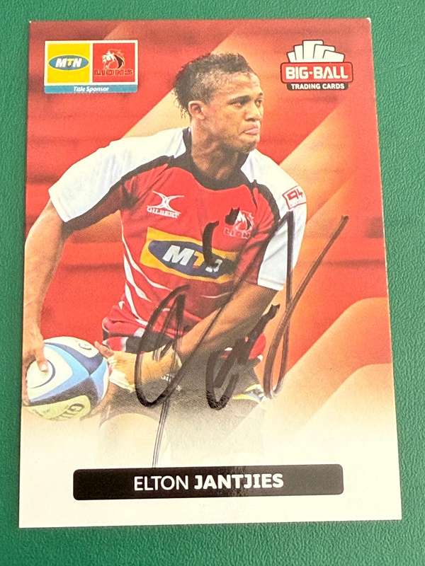 Rugby Card  *SIGNED* Elton Jantjies 2012 Big Ball Rugby Card