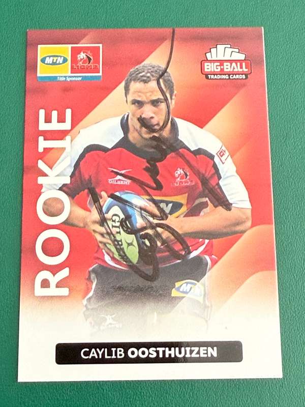Rugby Card  *SIGNED* Caylib Oosthuizen 2012 Big Ball Rugby Card