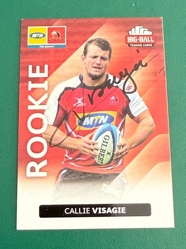 Rugby Card  *SIGNED* Callie Visagie 2012 Big Ball Rugby Card