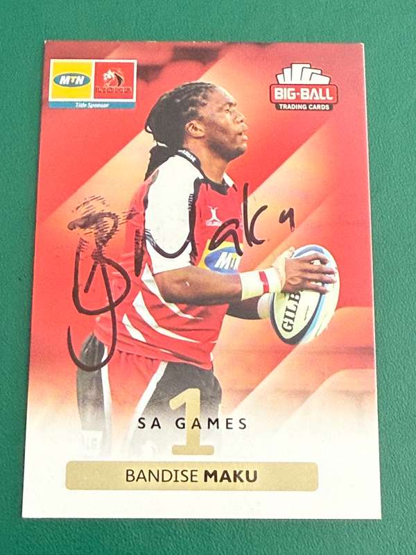 Rugby Card  *SIGNED* Bandise Maku 2012 Big Ball Rugby Card