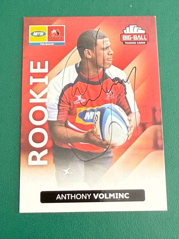 Rugby Card  *SIGNED* Anthony Vominc 2012 Big Ball Rugby Card