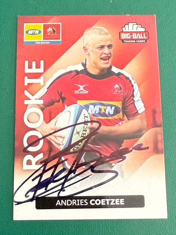 Rugby Card  *SIGNED* Andries Coetzee 2012 Big Ball Rugby Card
