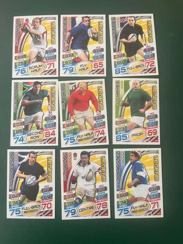Rugby Cards - 2015 Topps Rugby World Cup Rugby Cards (9 Legend Cards)