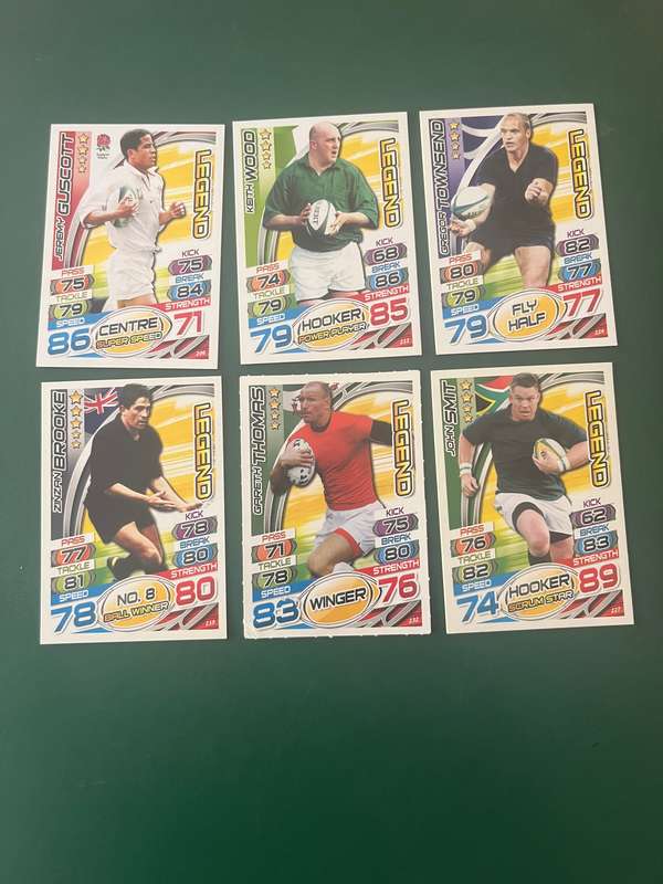 Rugby Cards - 2015 Topps Rugby World Cup Cards (6 Legend Cards)