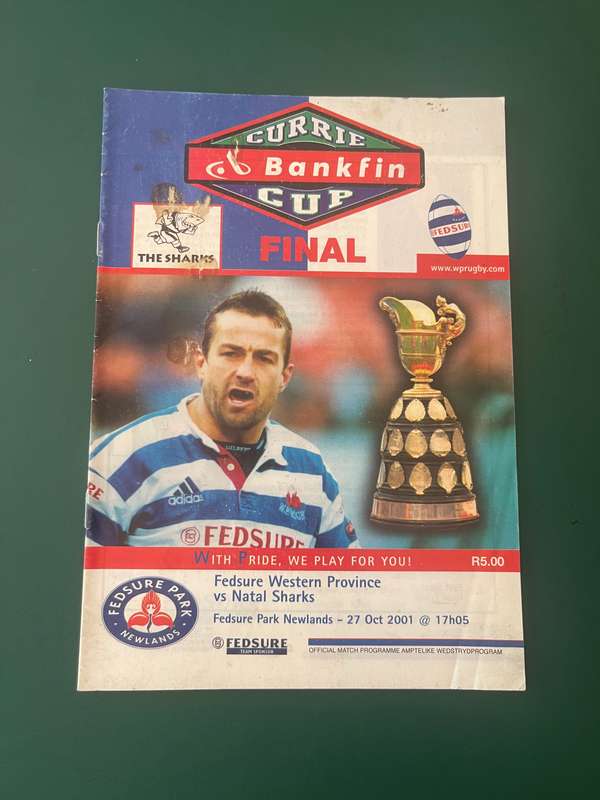 Rugby Programme - *CURRIE CUP FINAL* WP vs Sharks 27/10/2001