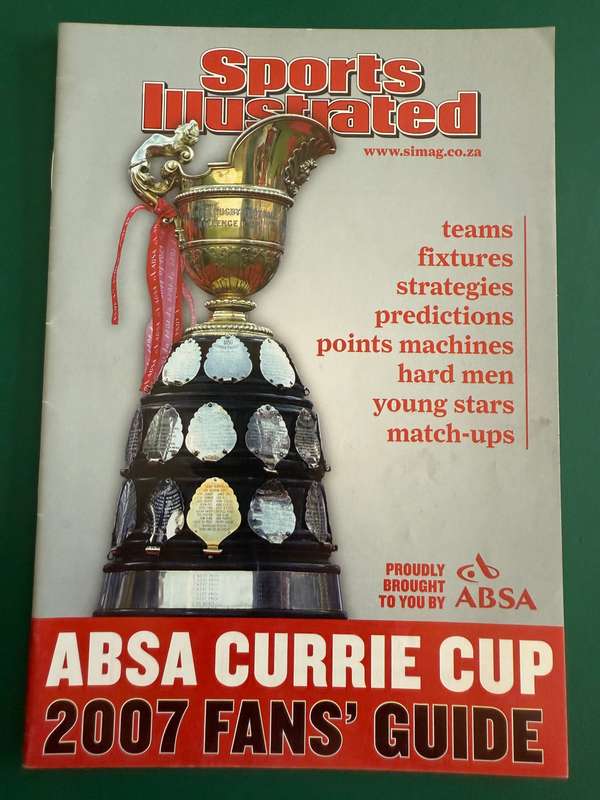 Rugby Itinerary - 2007 Absa Currie Cup issued by Absa