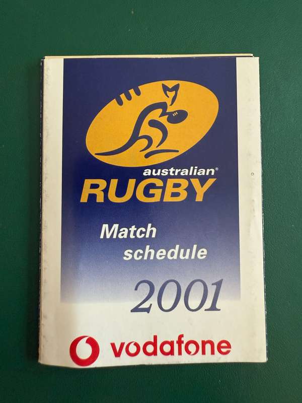 Rugby Itinerary - Australia Rugby 2001