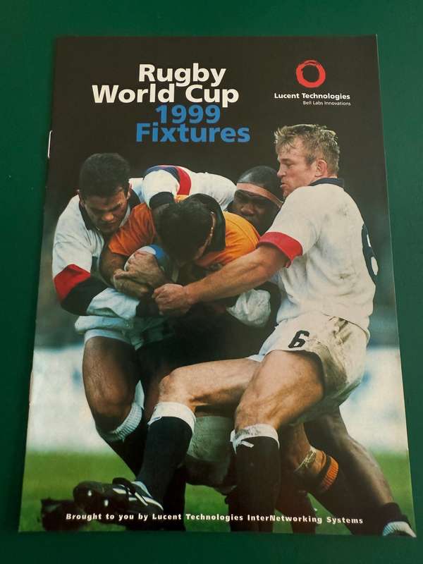 Rugby Itinerary - Rugby World Cup 1999 issued by Lucan Technologies