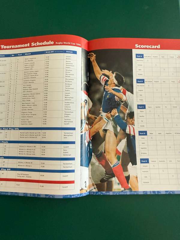 Rugby Itinerary - Rugby World Cup 1999 issued by Lucan Technologies