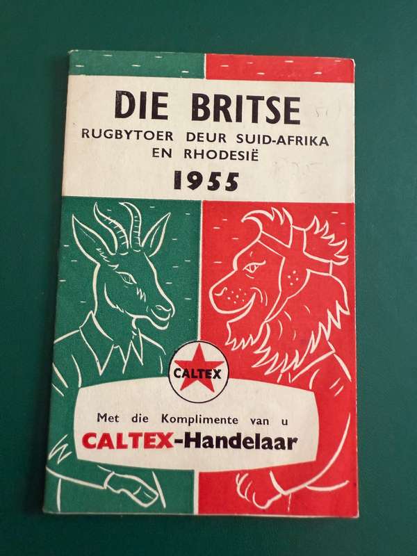 Rugby Itinerary - British Lions rugby tour of South-Africa issued by Caltex