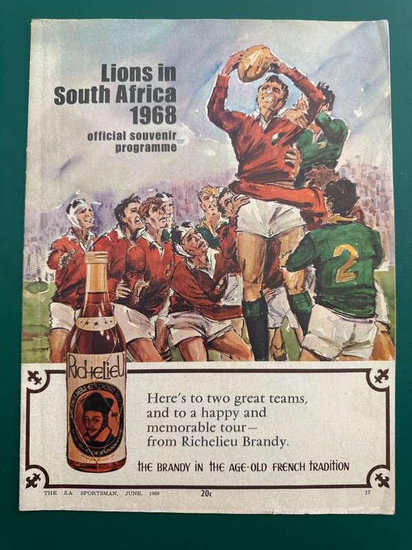 Rugby Supplement - Lions in South-Africa 1968