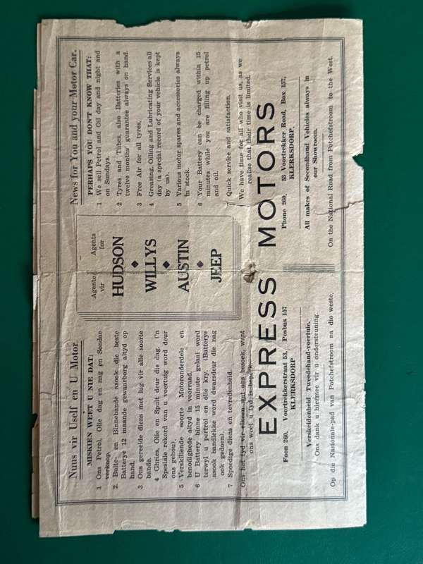 Rugby Programme - Western-Transvaal vs New-Zealand All Blacks 22/06/1949