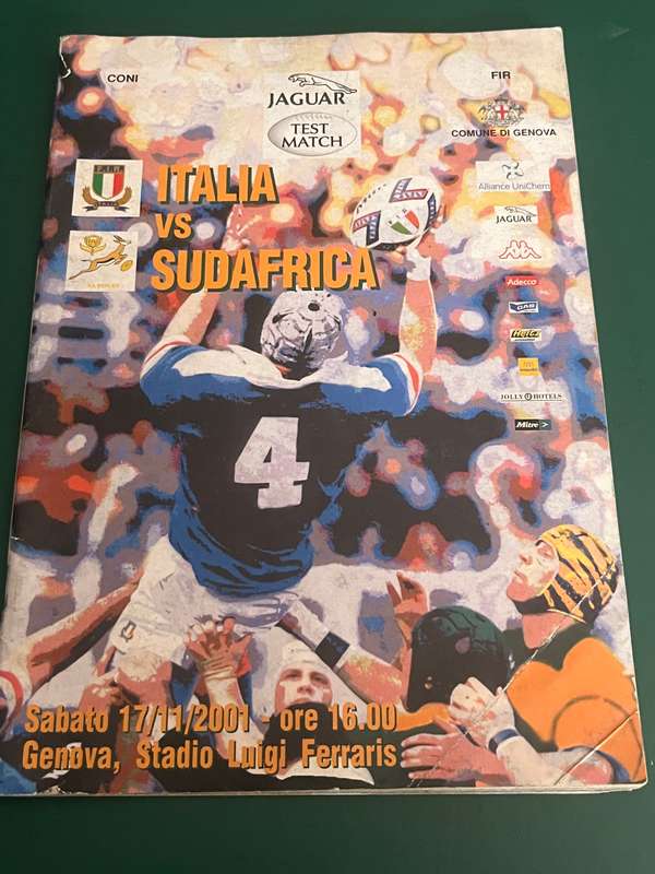 Rugby Programme - South-Africa vs Italy 17/11/2001