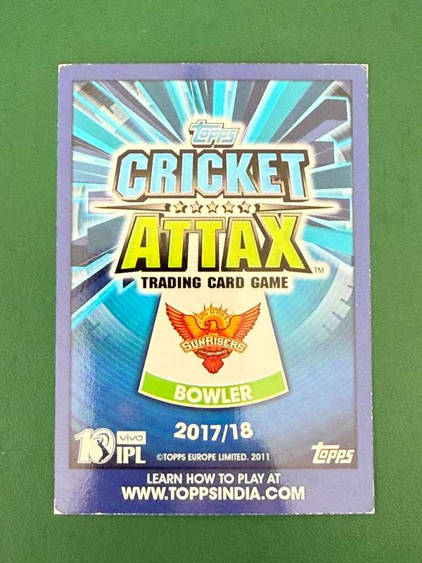 Cricket Card - Musrafizur Rahmed 2017-2018 Topps IPL Gold Foil Card