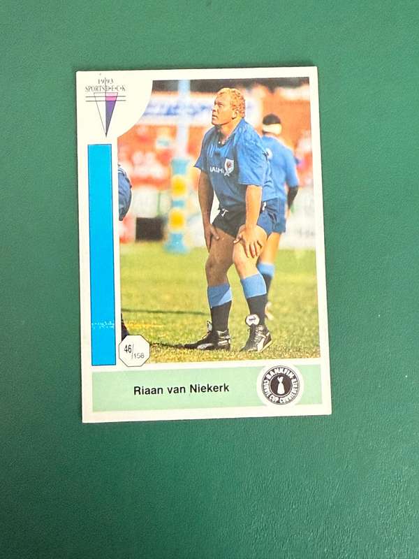 Rugby Card - Riaan van Niekerk 1993 Sports Deck Rugby Card