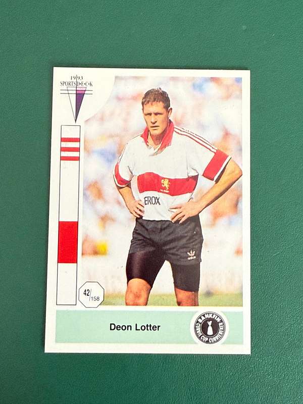 Rugby Card - Deon Lotter 1993 Sports Deck Rugby Card