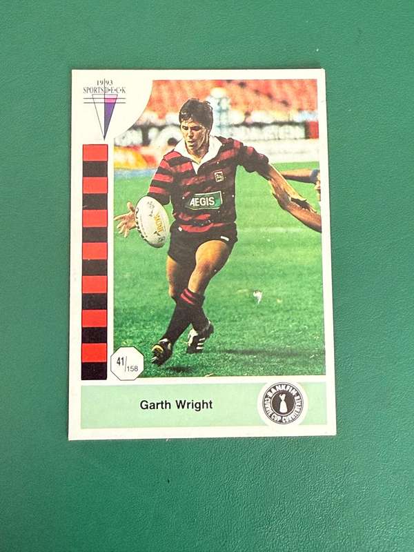 Rugby Card - Garth Wright 1993 Sports Deck Rugby Card