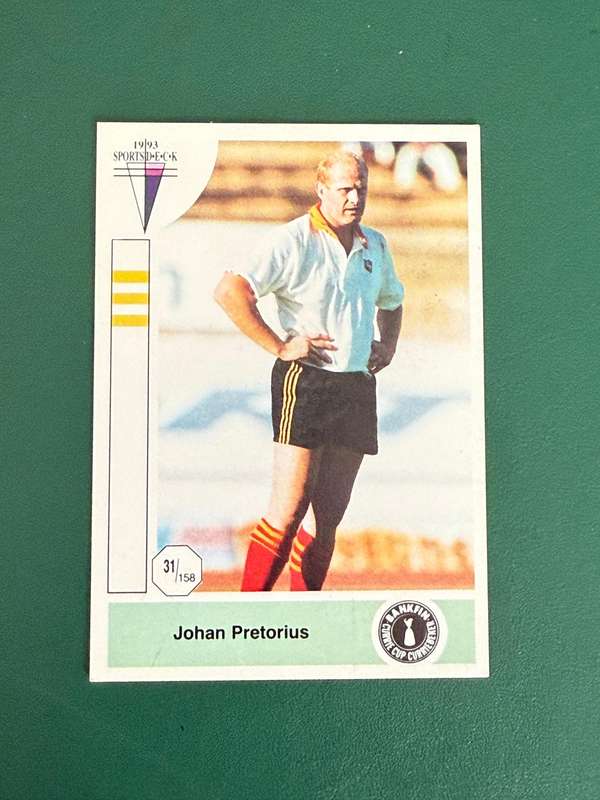 Rugby Card - Johan Pretorius 1993 Sports Deck Rugby Card