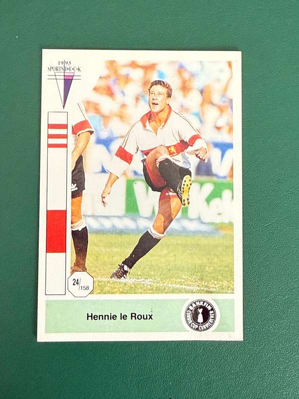 Rugby Card - Hennie le Roux 1993 Sports Deck Rugby Card