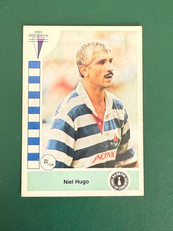 Rugby Card - Niel Hugo 1993 Sports Deck Rugby Card