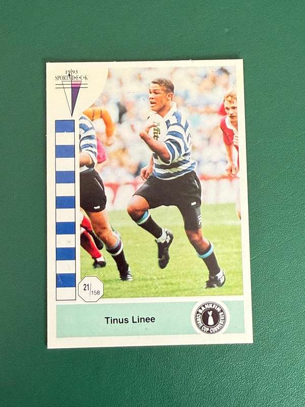 Rugby Card - Tinus Linee 1993 Sports Deck Rugby Card
