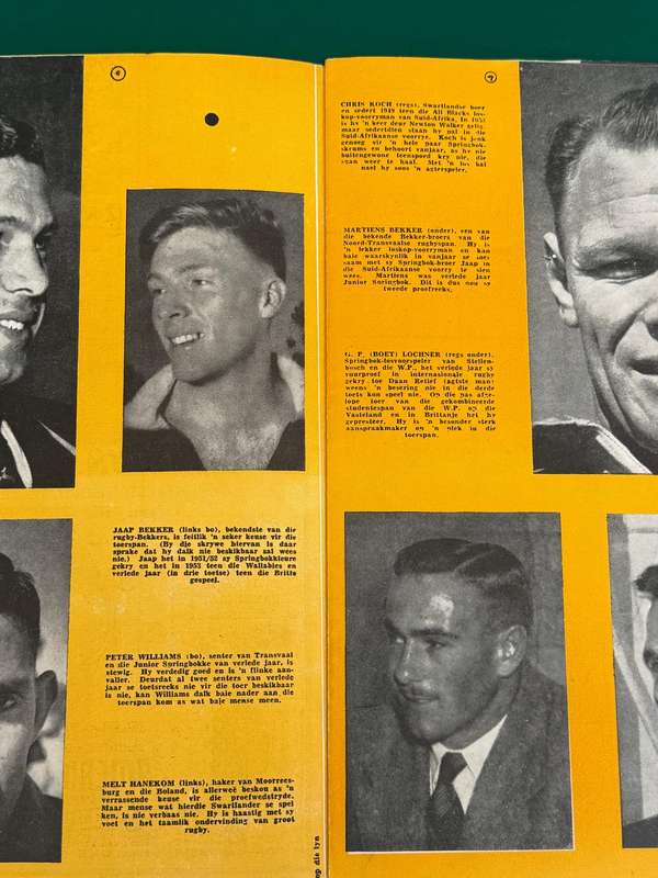 Rugby Programme - Springbok Trials for tour to Australia and New Zealand 1956 (7-14 April 1956)