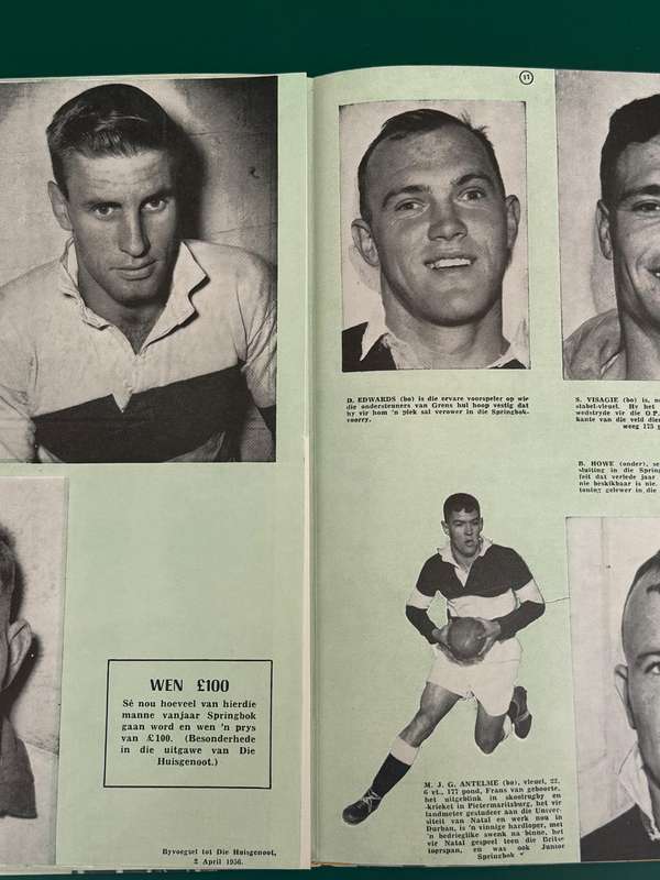 Rugby Programme - Springbok Trials for tour to Australia and New Zealand 1956 (7-14 April 1956)