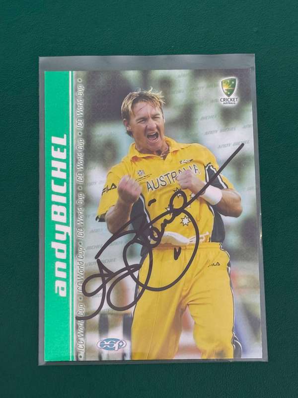 Cricket Card - *SIGNED* Andy Bichel 2003 ESP Cricket Card (WC10)