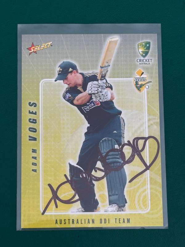 Cricket Card - *SIGNED* Adam Voges 2008 Select Cricket Card (Nr39)