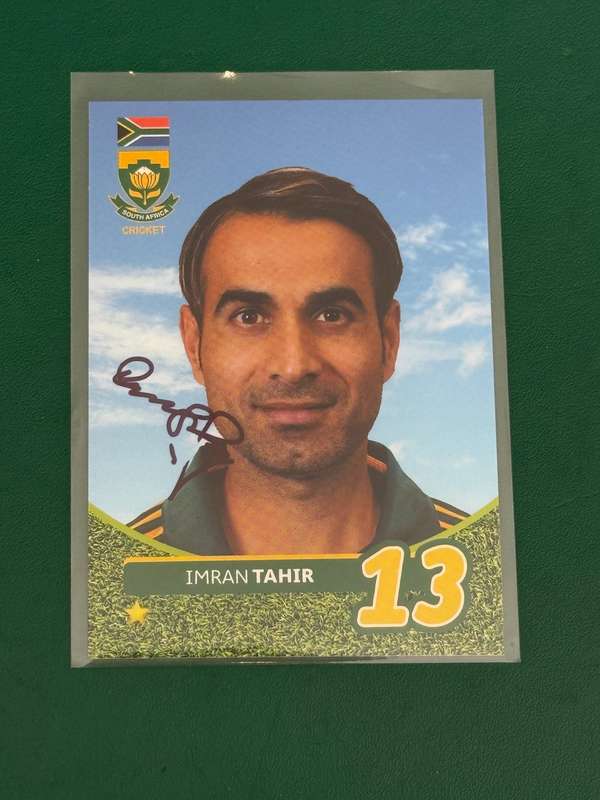 Cricket Card - *SIGNED*  Imran Tahir Big Ball Cricket Trading Card (Nr73)