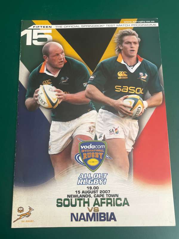 Rugby Programme - South-Africa vs Namibia 15/08/2007 (Newlands)