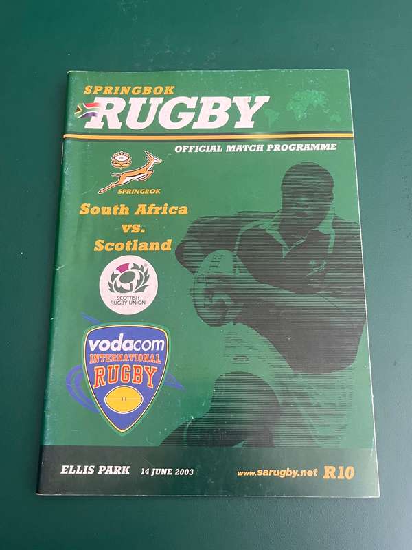 Rugby Programme - South-Africa vs Scotland 14/06/2003