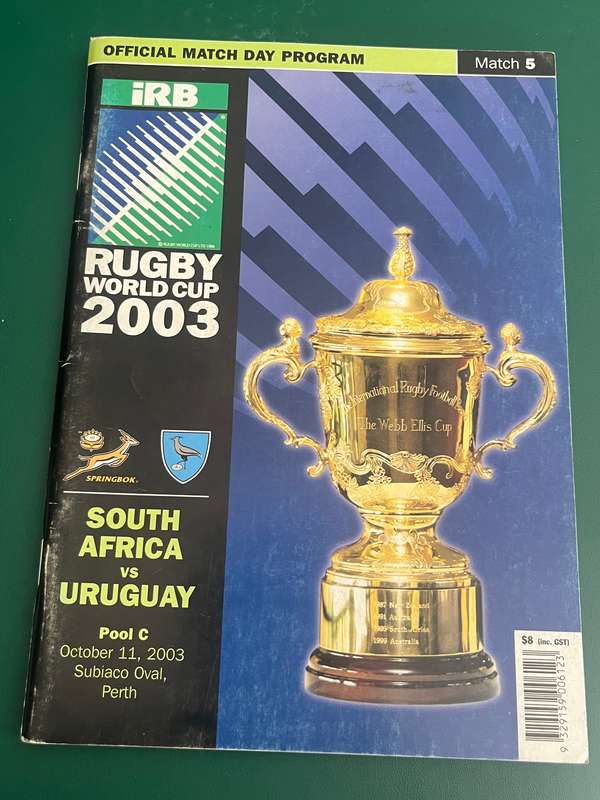 Rugby Programme - South-Africa vs Uruguay 11/10/2003