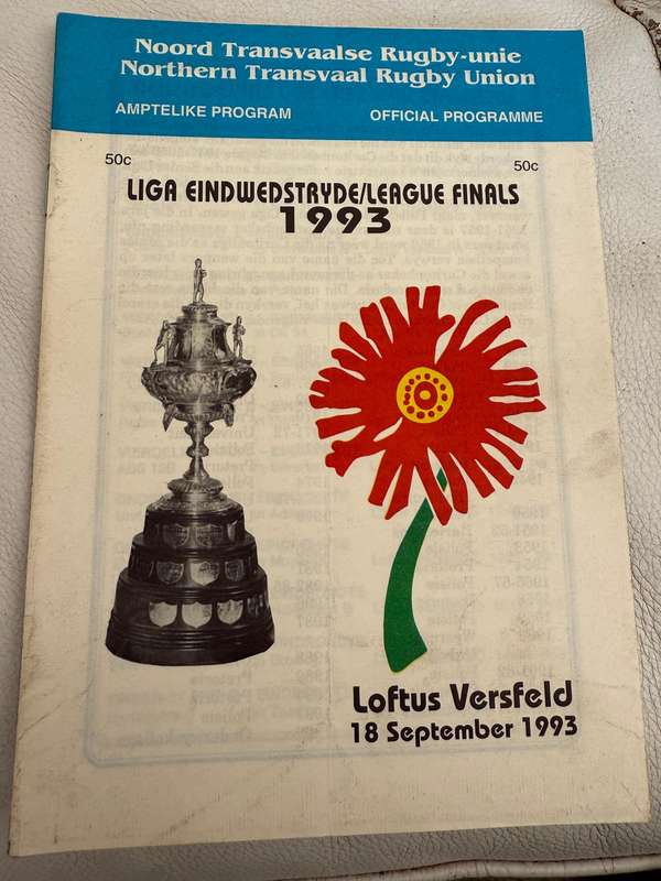 Rugby Programme - *FINAL* Carlton League 18/09/1993 (Loftus)