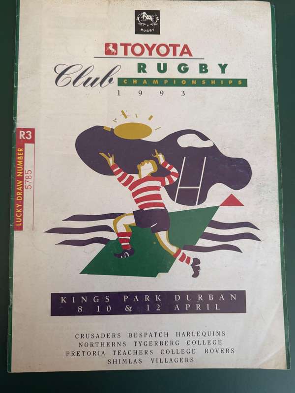 Rugby Programme - Toyota Club Championships 8/10/12 April 1993