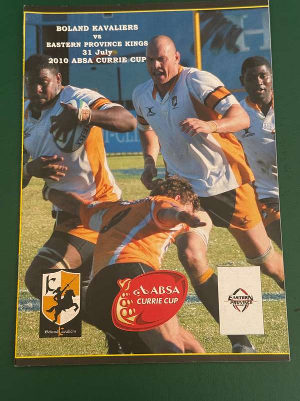 Rugby Programme - Boland vs Eastern-Province 31/07/2010